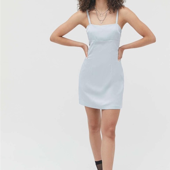 Urban Outfitters Dresses & Skirts - NWOT Urban Outfitters Wesley Satin Straight Neck Slip Dress S